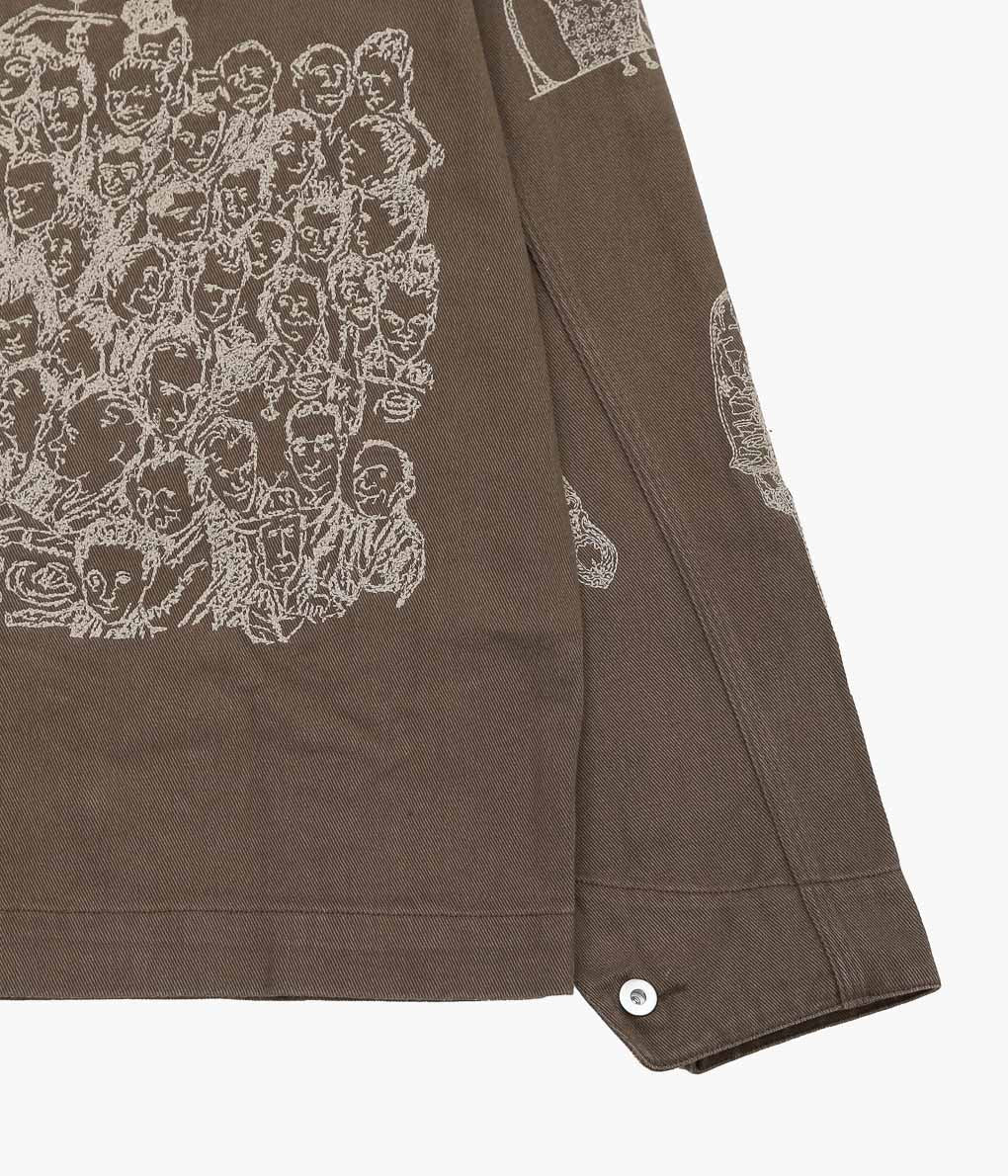 SAMUEL ZELIG ''RESTAURANT CHORE JACKET''(BROWN)