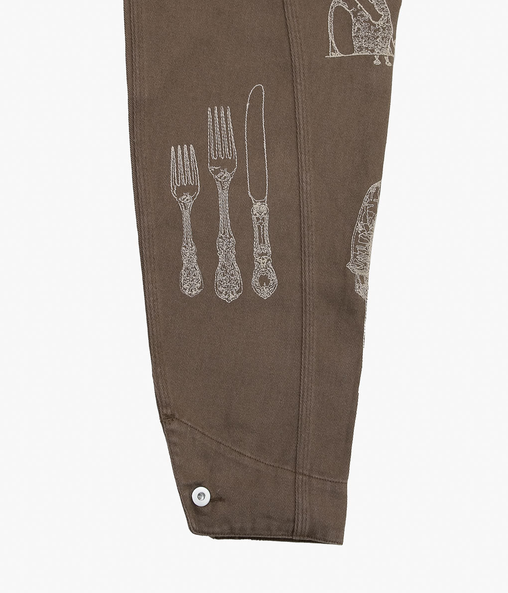SAMUEL ZELIG ''RESTAURANT CHORE JACKET''(BROWN)