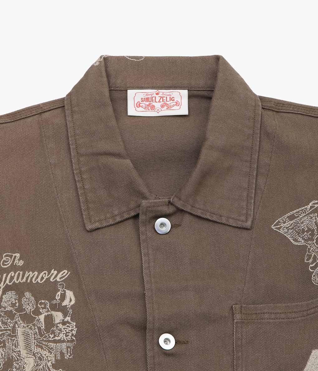 SAMUEL ZELIG ''RESTAURANT CHORE JACKET''(BROWN)