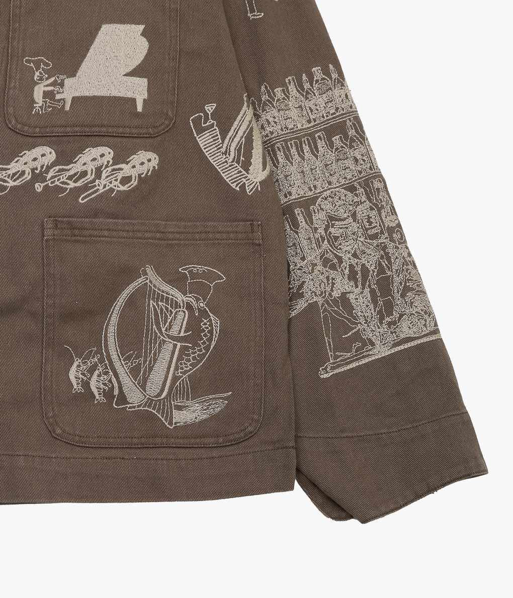 SAMUEL ZELIG ''RESTAURANT CHORE JACKET''(BROWN)