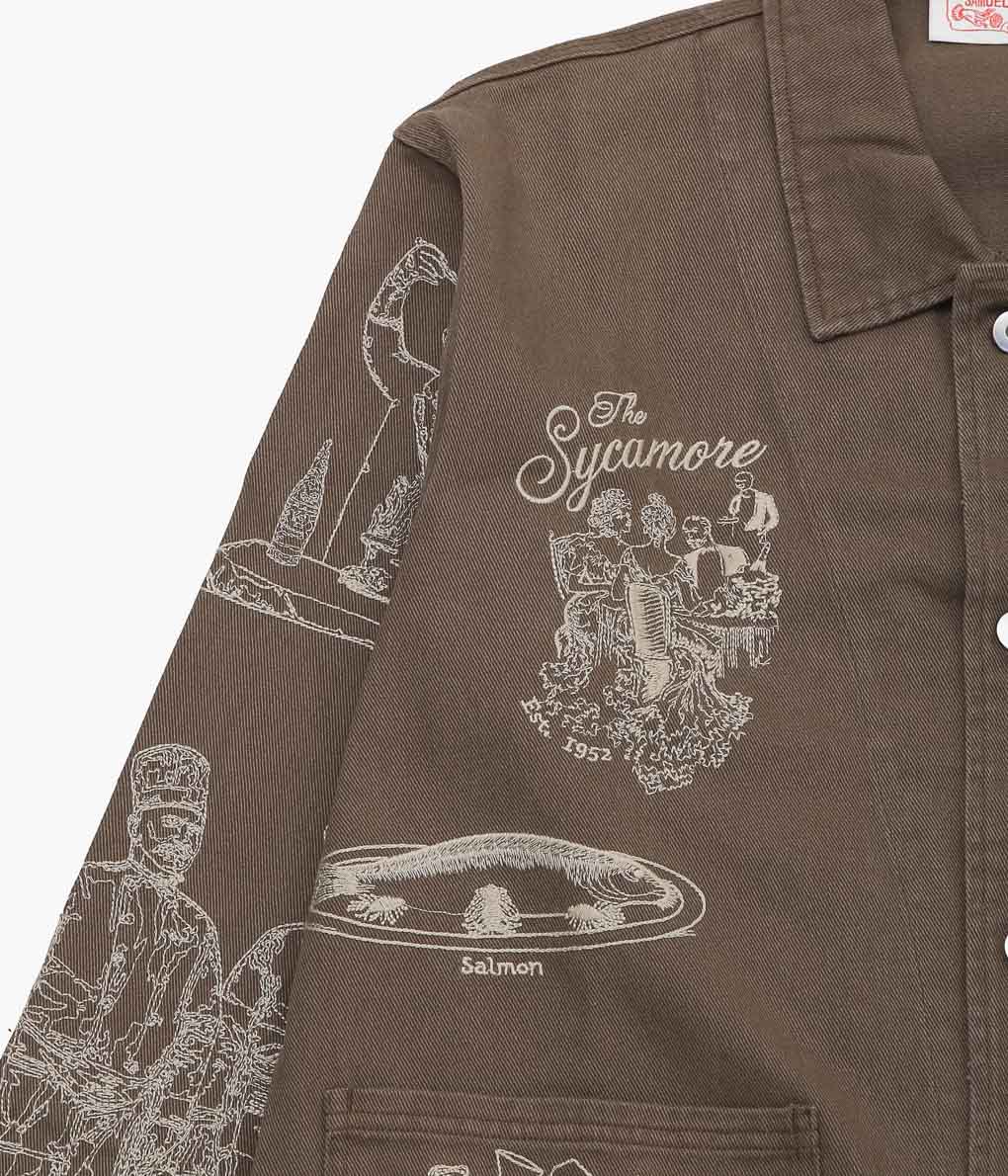 SAMUEL ZELIG ''RESTAURANT CHORE JACKET''(BROWN)