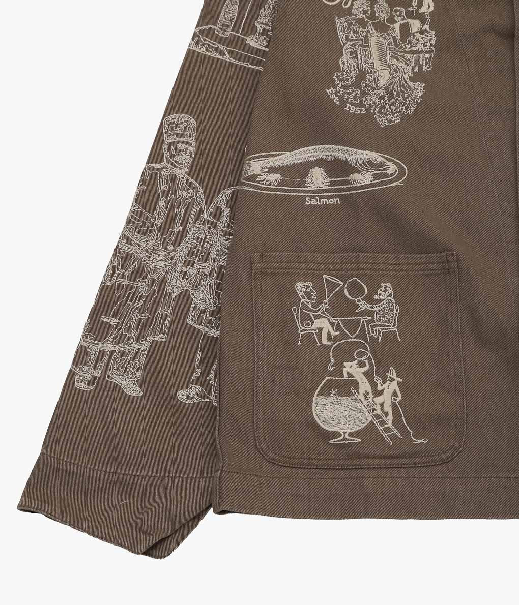 SAMUEL ZELIG ''RESTAURANT CHORE JACKET''(BROWN)