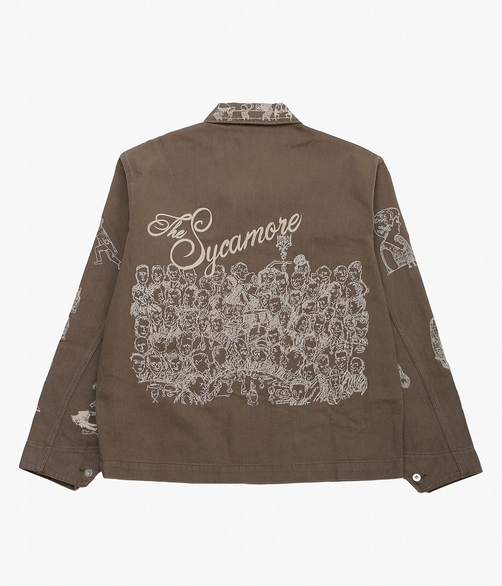 SAMUEL ZELIG ''RESTAURANT CHORE JACKET''(BROWN)