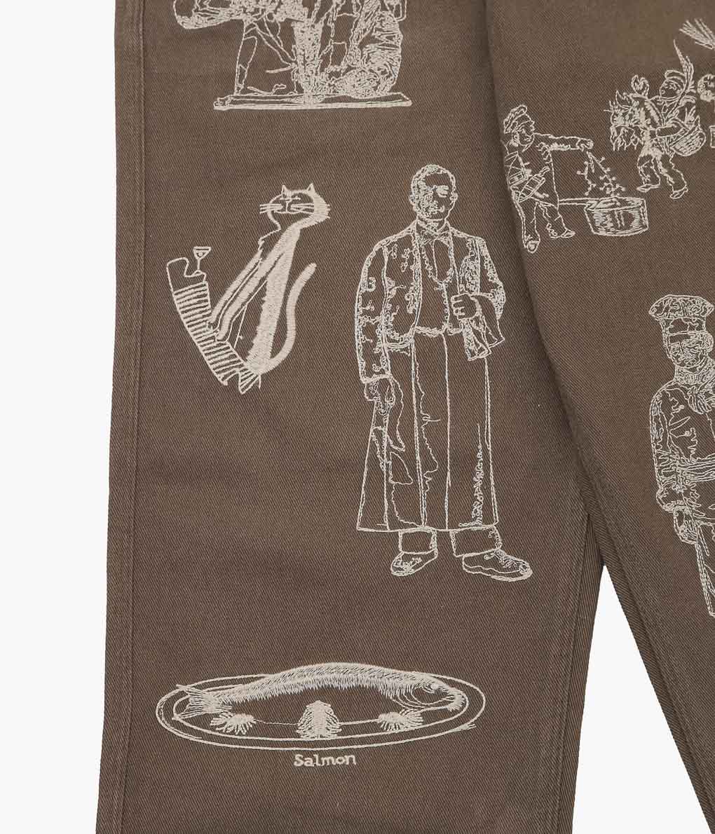 SAMUEL ZELIG ''RESTAURANT PANT'' (BROWN)