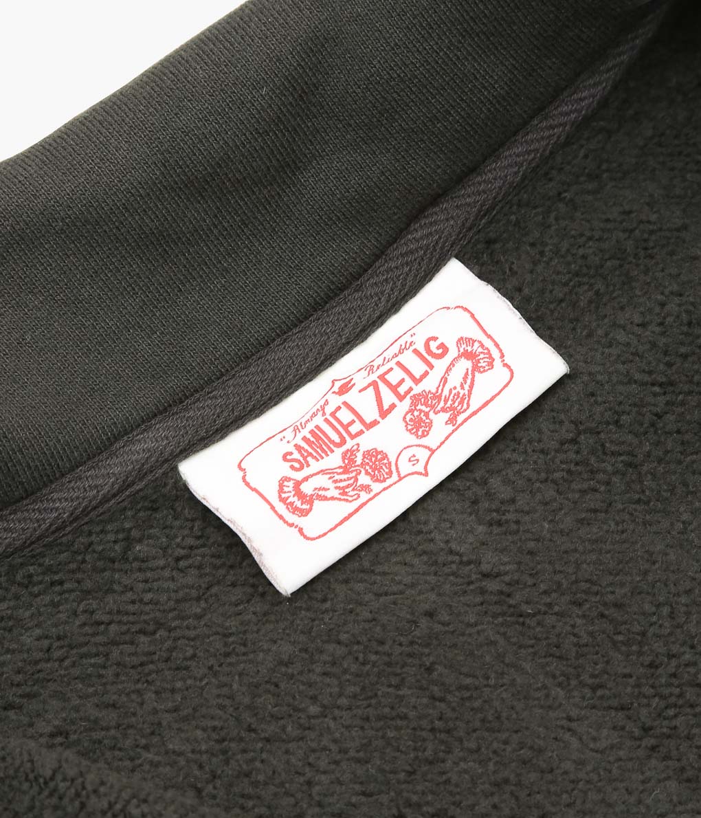 SAMUEL ZELIG ''VARSITY 1/4 ZIP'' (FADED BLACK)