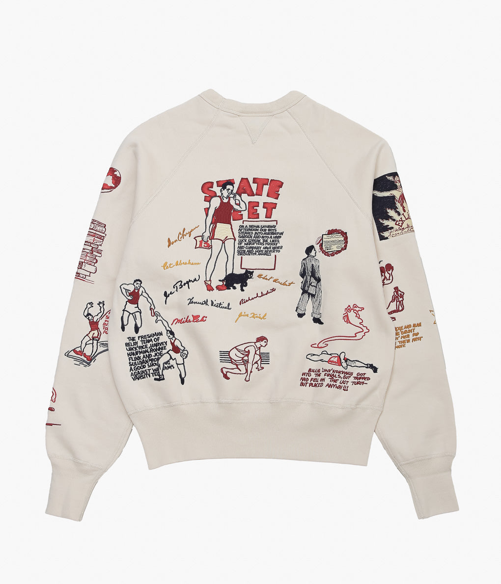 SAMUEL ZELIG ''VARSITY CREWNECK''(NATURAL)