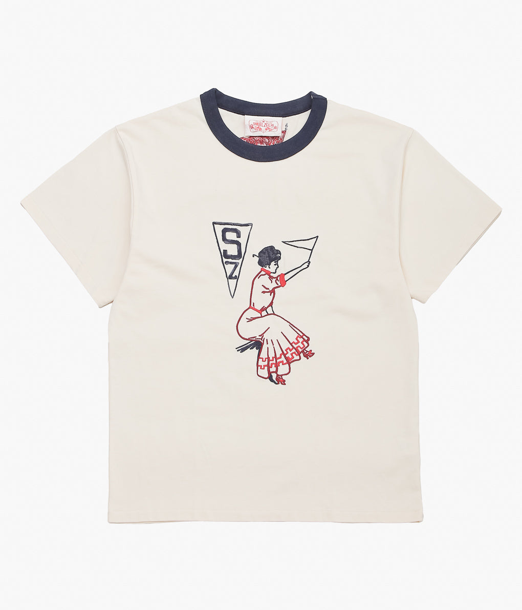 SAMUEL ZELIG ''VARSITY TEE''(NATURAL)
