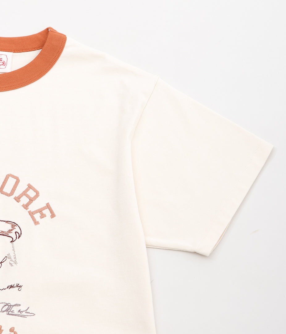 SAMUEL ZELIG ''YEARBOOK TEE'' (ORANGE RINGER)