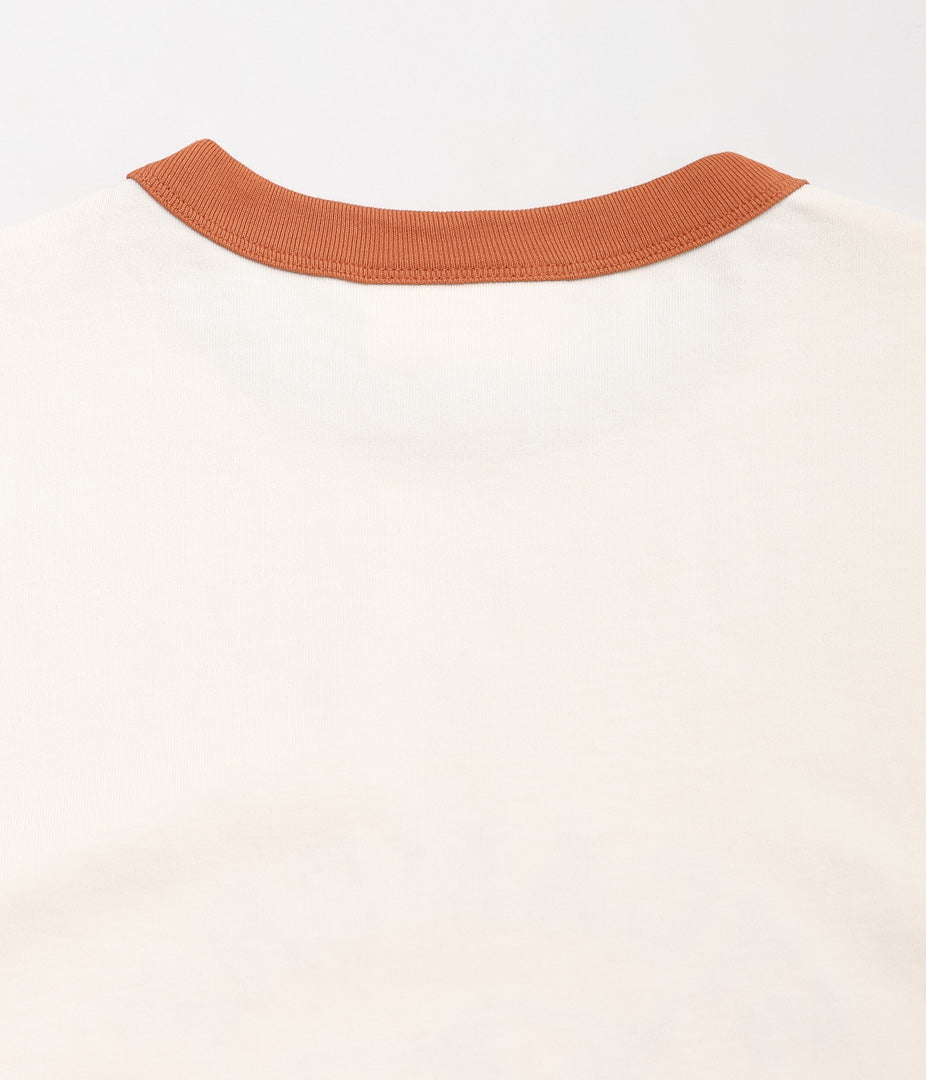SAMUEL ZELIG ''YEARBOOK TEE'' (ORANGE RINGER)