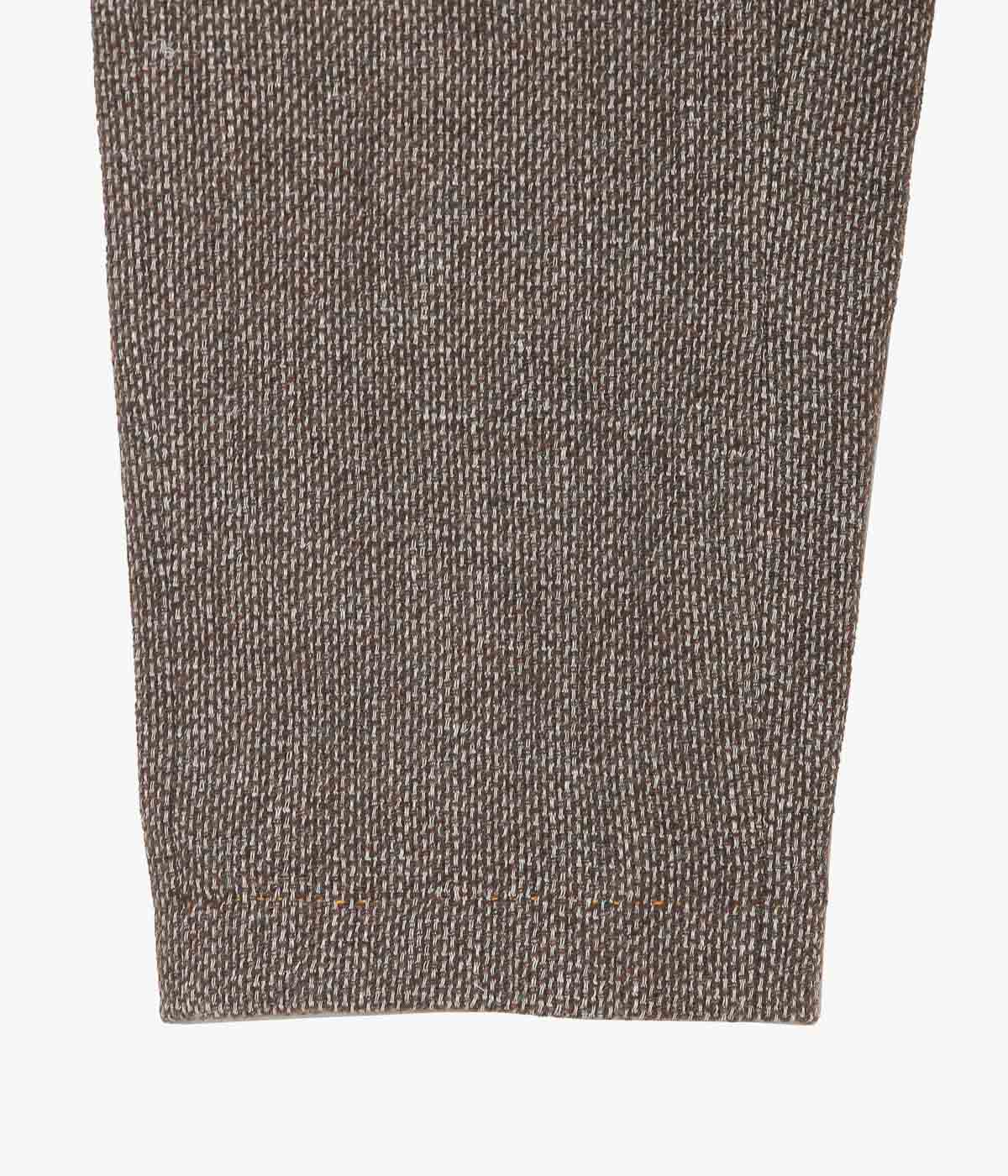 SEVENTY FIVE ''DRAWSTRING TROUSERS (LINEN / WOOL)'' (BROWN)
