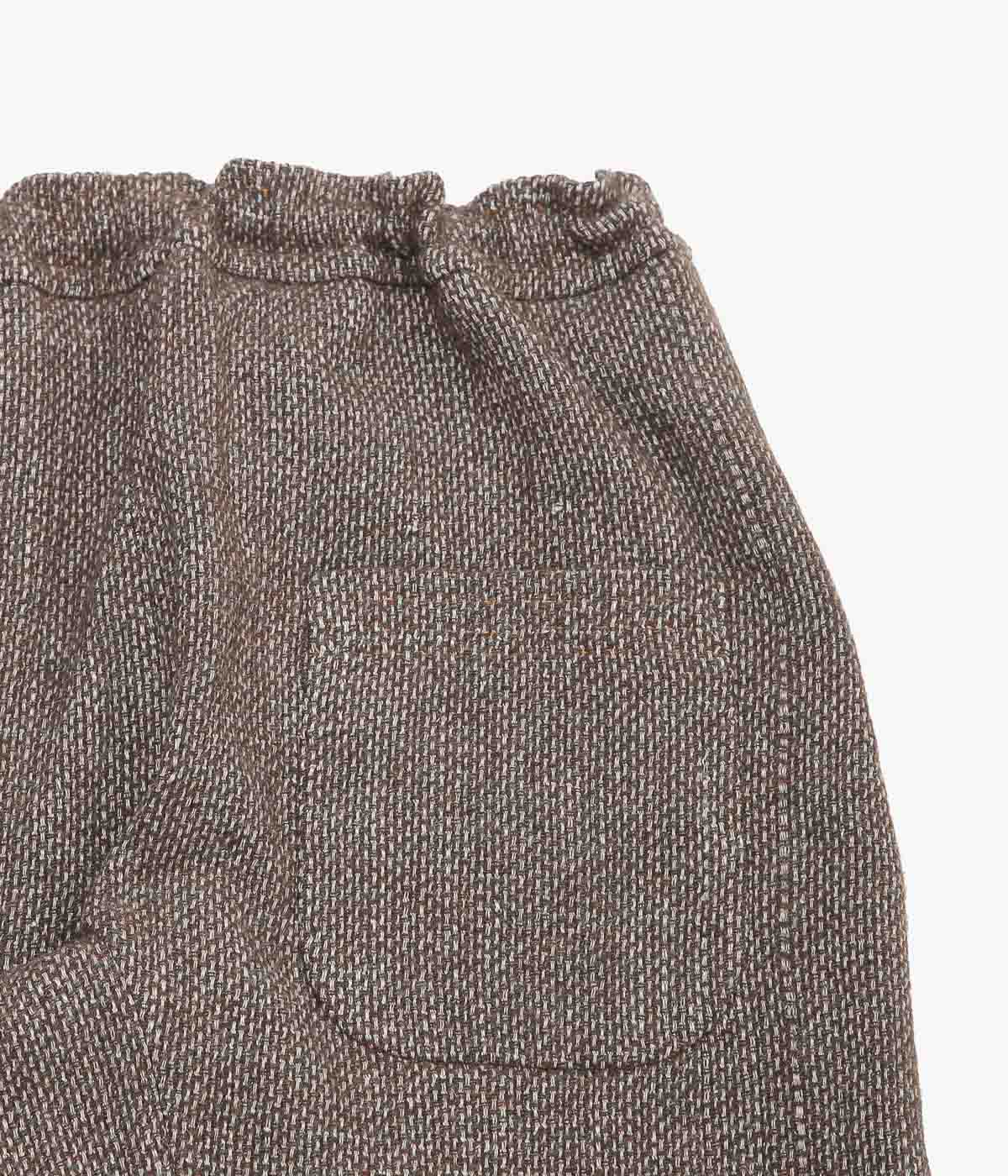 SEVENTY FIVE ''DRAWSTRING TROUSERS (LINEN / WOOL)'' (BROWN)