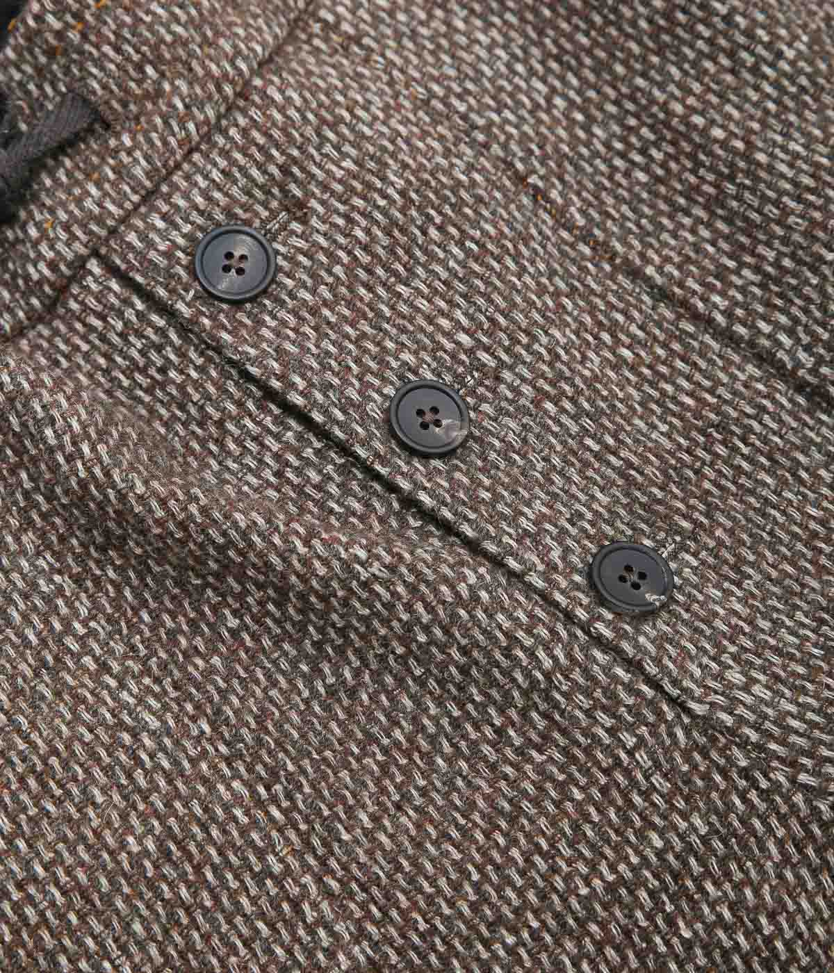 SEVENTY FIVE ''DRAWSTRING TROUSERS (LINEN / WOOL)'' (BROWN)
