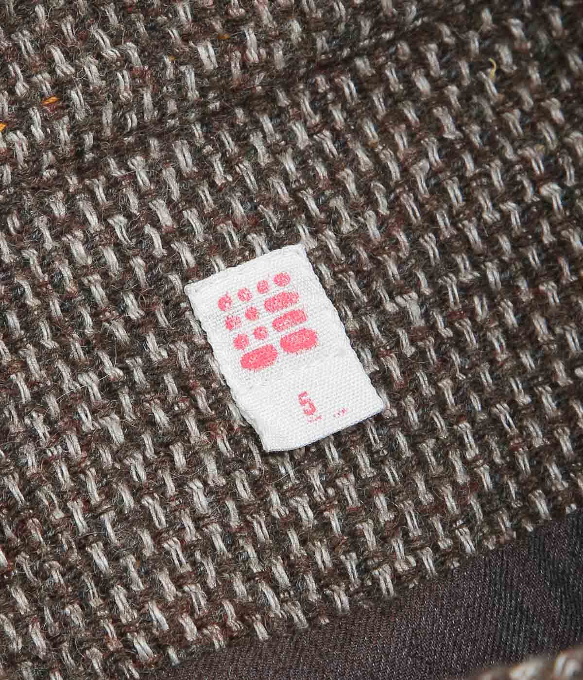 SEVENTY FIVE ''MID-LENGTH PIPA JACKET (LINEN / WOOL)'' (BROWN)