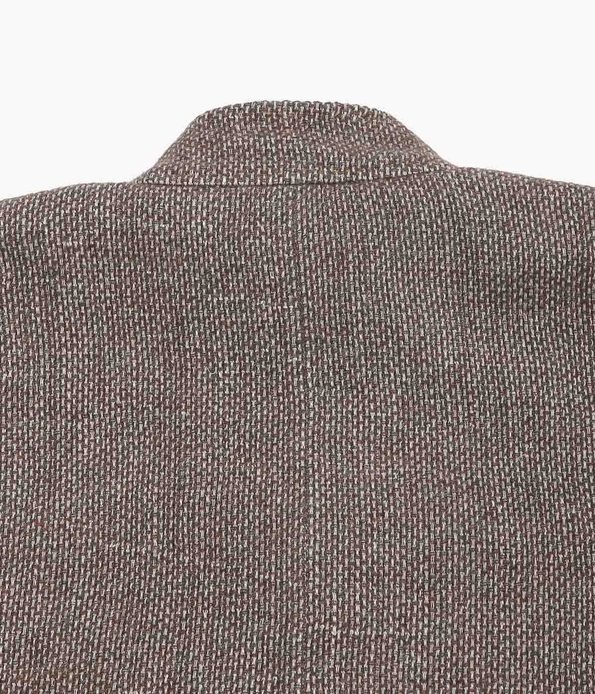 SEVENTY FIVE ''MID-LENGTH PIPA JACKET (LINEN / WOOL)'' (BROWN)
