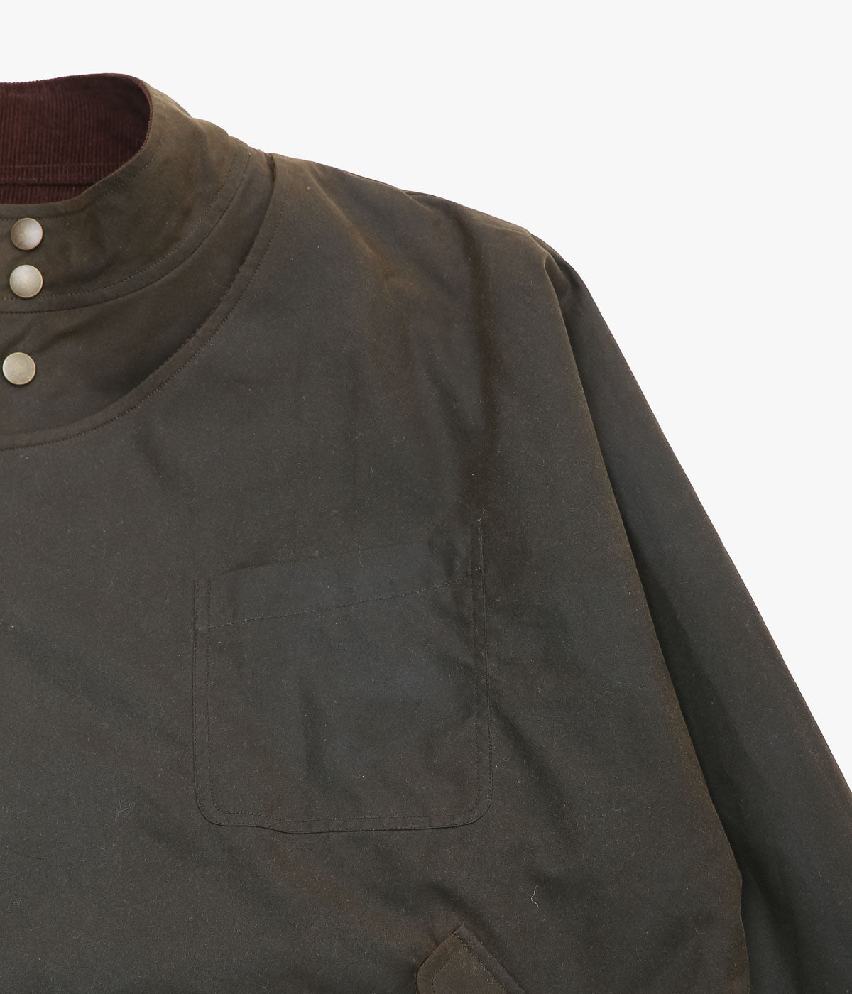 SEVENTY FIVE ''MID-LENGTH PIPA JACKET (WAXED COTTON)'' (OLIVE)
