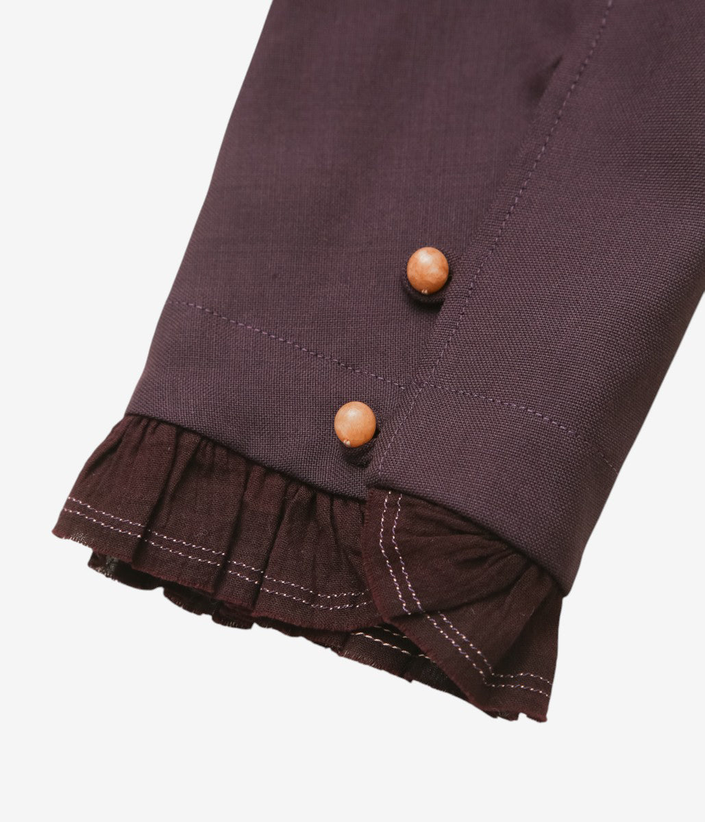 SEVENTY FIVE ''RUFFIE TOP'' (PLUM)