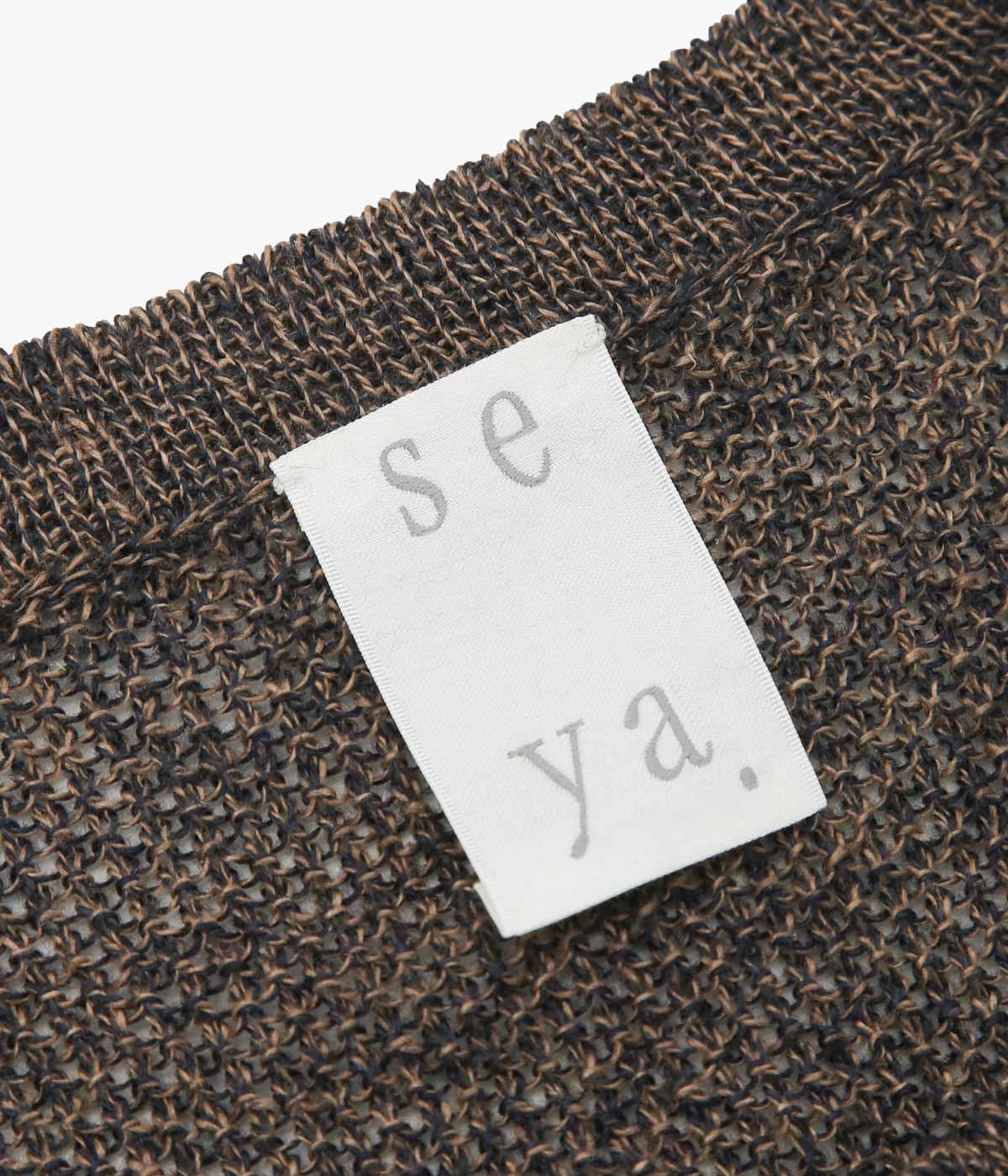 SEYA. ''KOMOREBI SWEATER'' (INDIGO X MUD MELANGE)