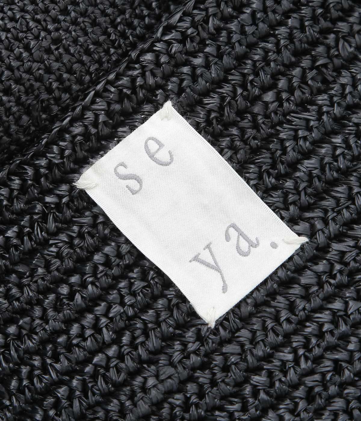 SEYA. ''MEDIUM RAFFIA BAG'' (BLACK)