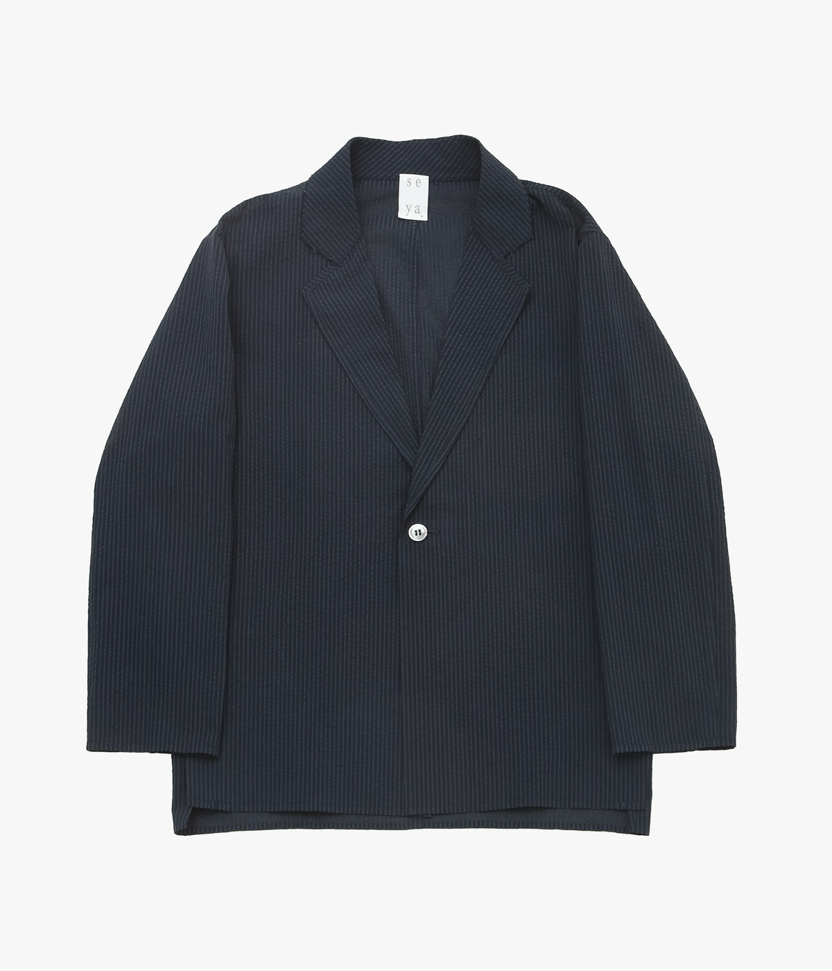 SEYA. ''NAM OU ZERO JACKET'' (STRIPED LAO NAVY ) – THE STORE BY