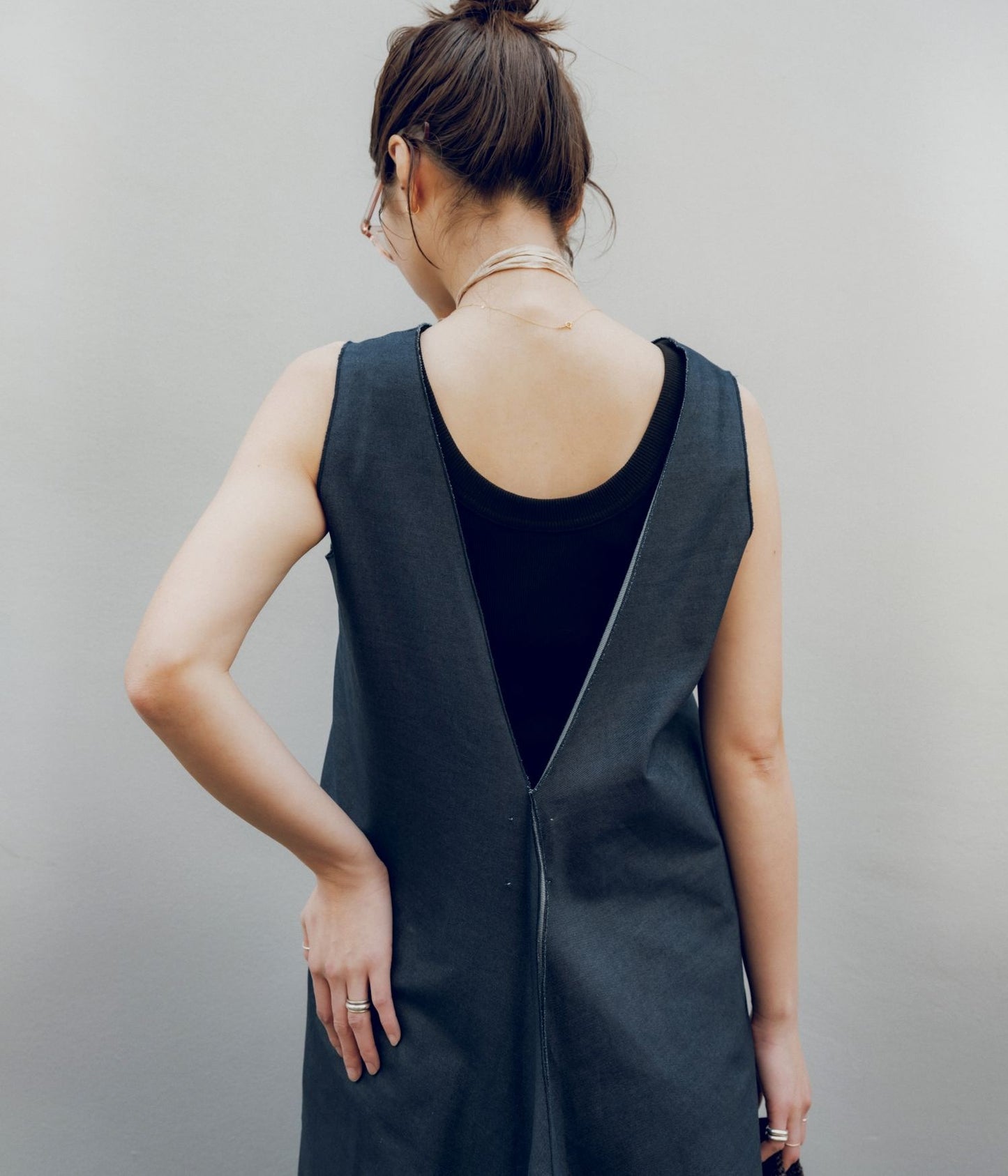 SEYA. ''TEMPLE SUMMER DRESS'' (INDIGO DYE)