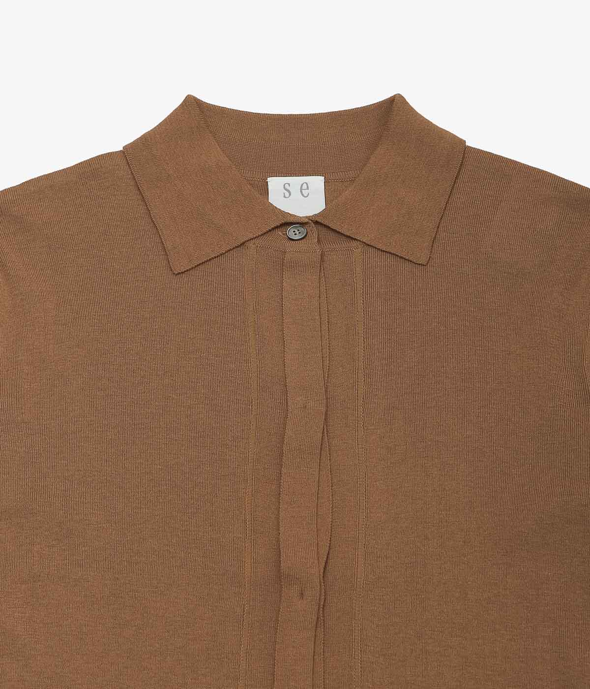 SEYA. ''HIGH GAUZE SILK SHIRT'' (SQUIRREL)