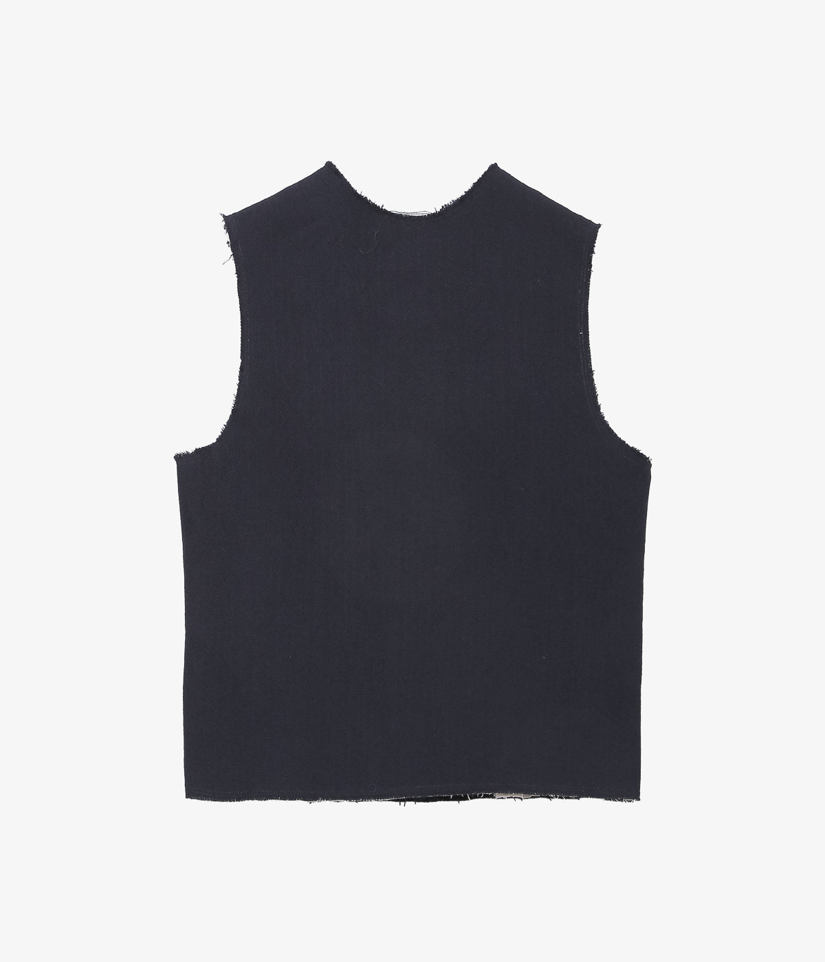 SEYA. ''RAYMOND HERRINGBONE VEST'' (MID NIGHT)