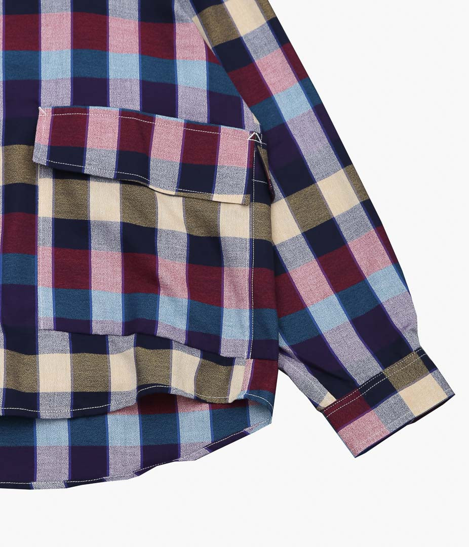 SILLAGE ''BIG POCKET OVERSHIRT'' (DEADSTOCK MULTI COLOR PLAID)