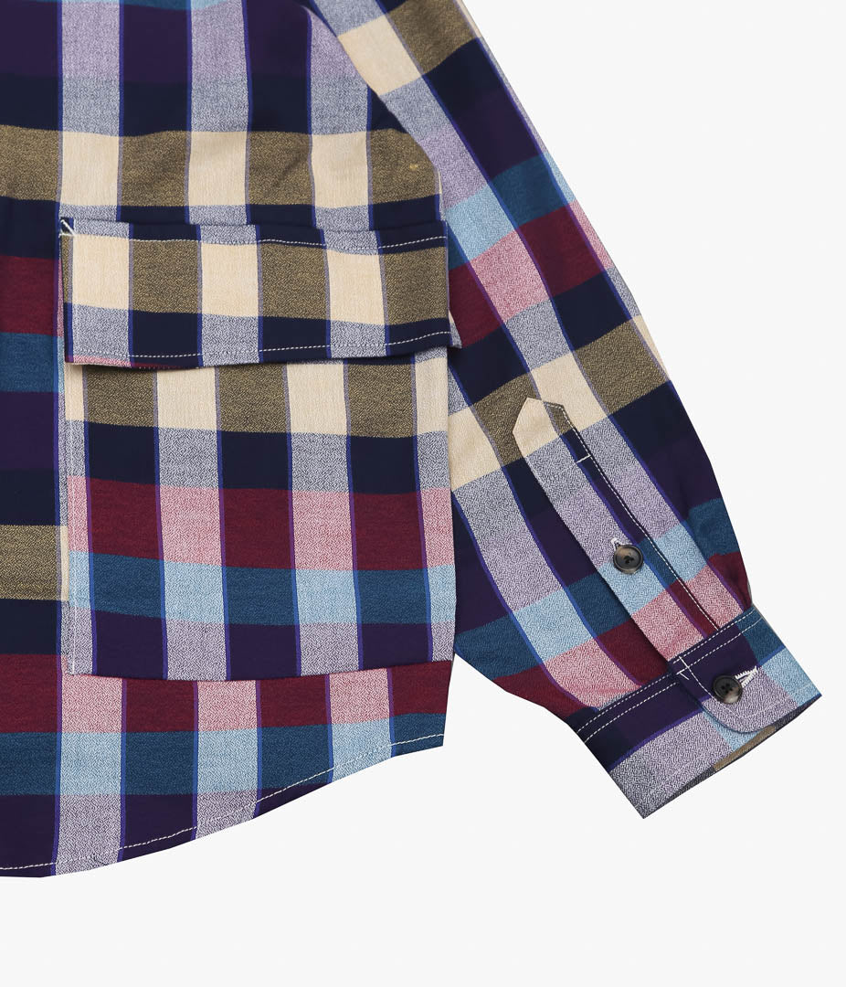 SILLAGE ''BIG POCKET OVERSHIRT'' (DEADSTOCK MULTI COLOR PLAID)