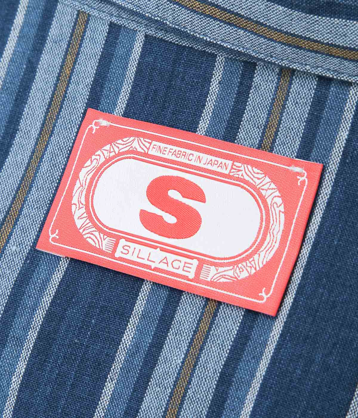 SILLAGE ''BINGO KASURI ZIP UP BLOUSON'' (YELLOW NAVY STRIPE)