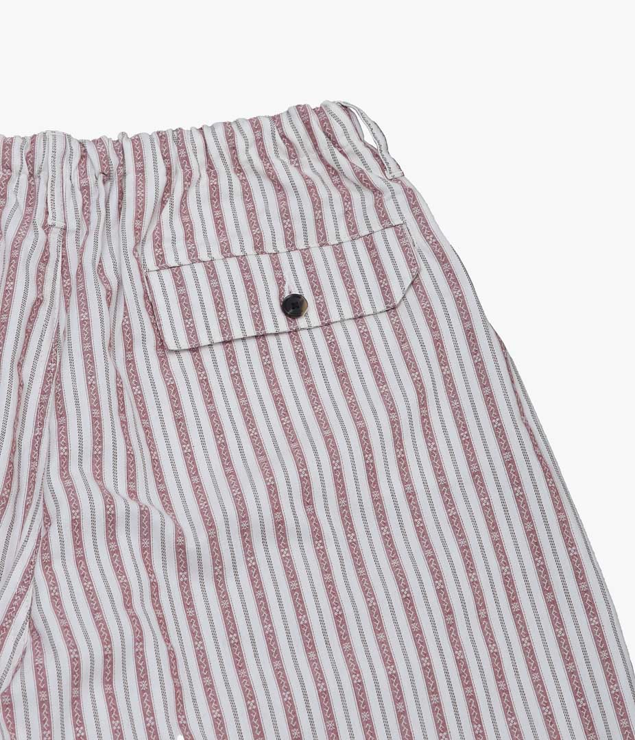 SILLAGE ''CIRCULAR FATIGUE SHORT PANTS'' (DEADSTOCK JACQUARD RED STRIPE)