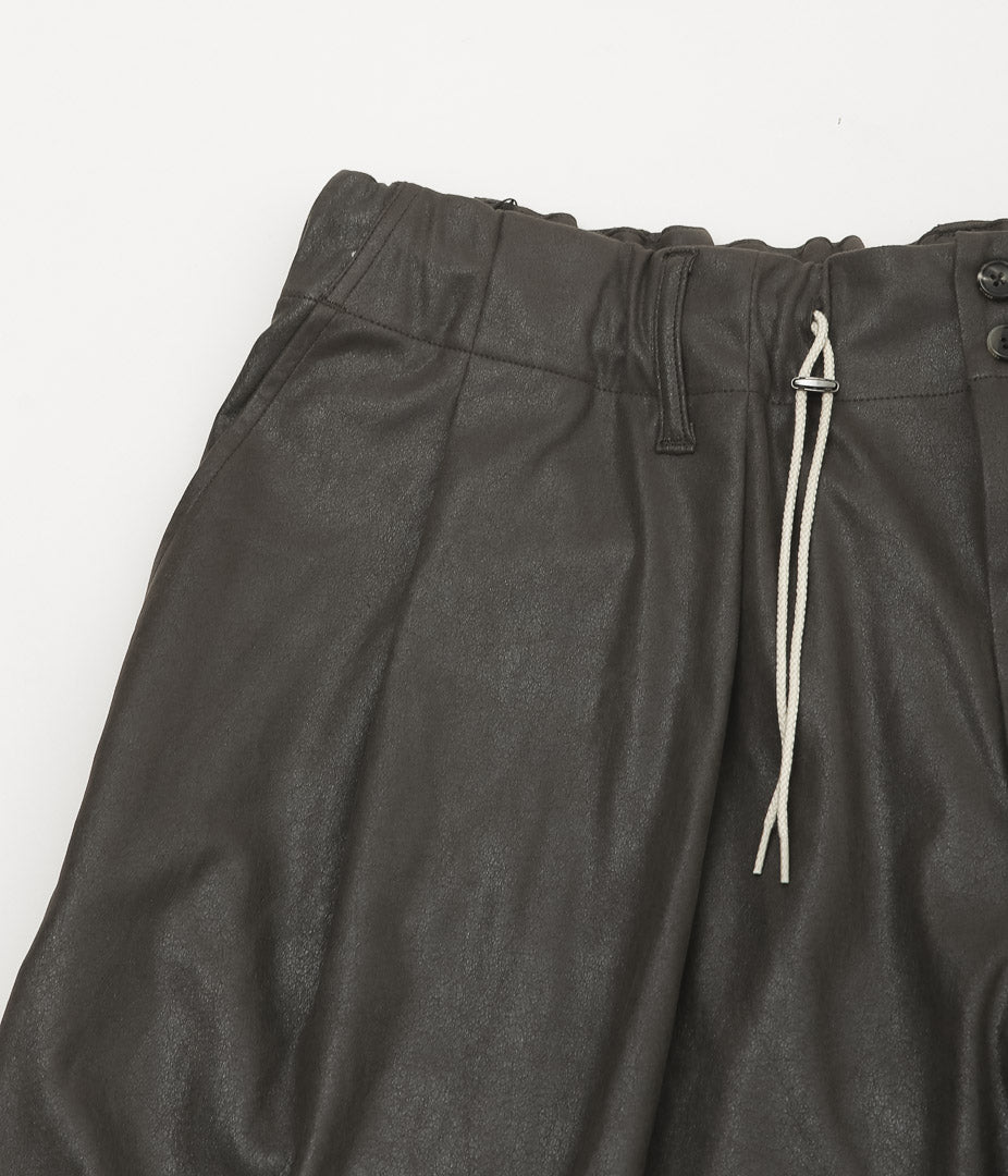 SILLAGE ''CIRCULAR SHORT PANTS'' (DEADSTOCK FAUX LEATHER)