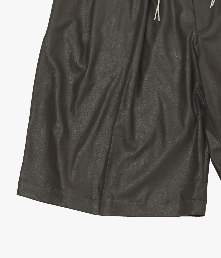 SILLAGE ''CIRCULAR SHORT PANTS'' (DEADSTOCK FAUX LEATHER)
