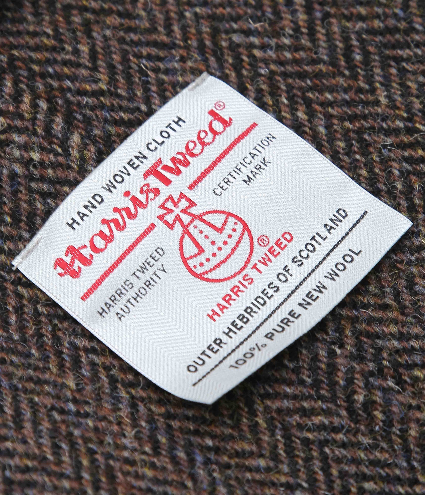 SILLAGE ''DOUBLE BREASTED HERRING BONE BROWN HARRIS TWEED'' (BROWN)