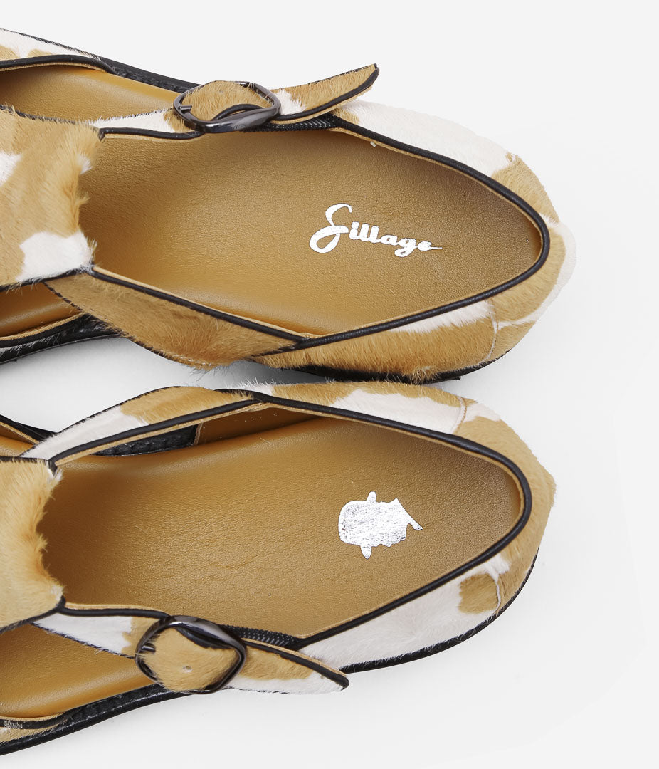 SILLAGE ''GURKHA SANDALS IN CALF'' (CALF HAIR)