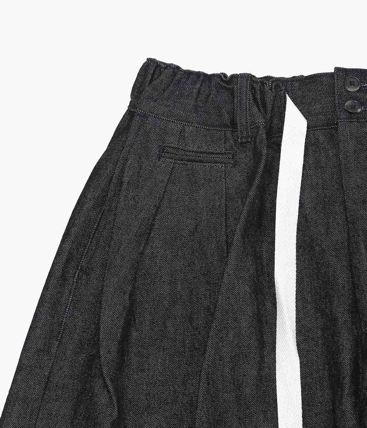 SILLAGE ''HAKAMA PANTS'' (BLACK DENIM ONE WASH)
