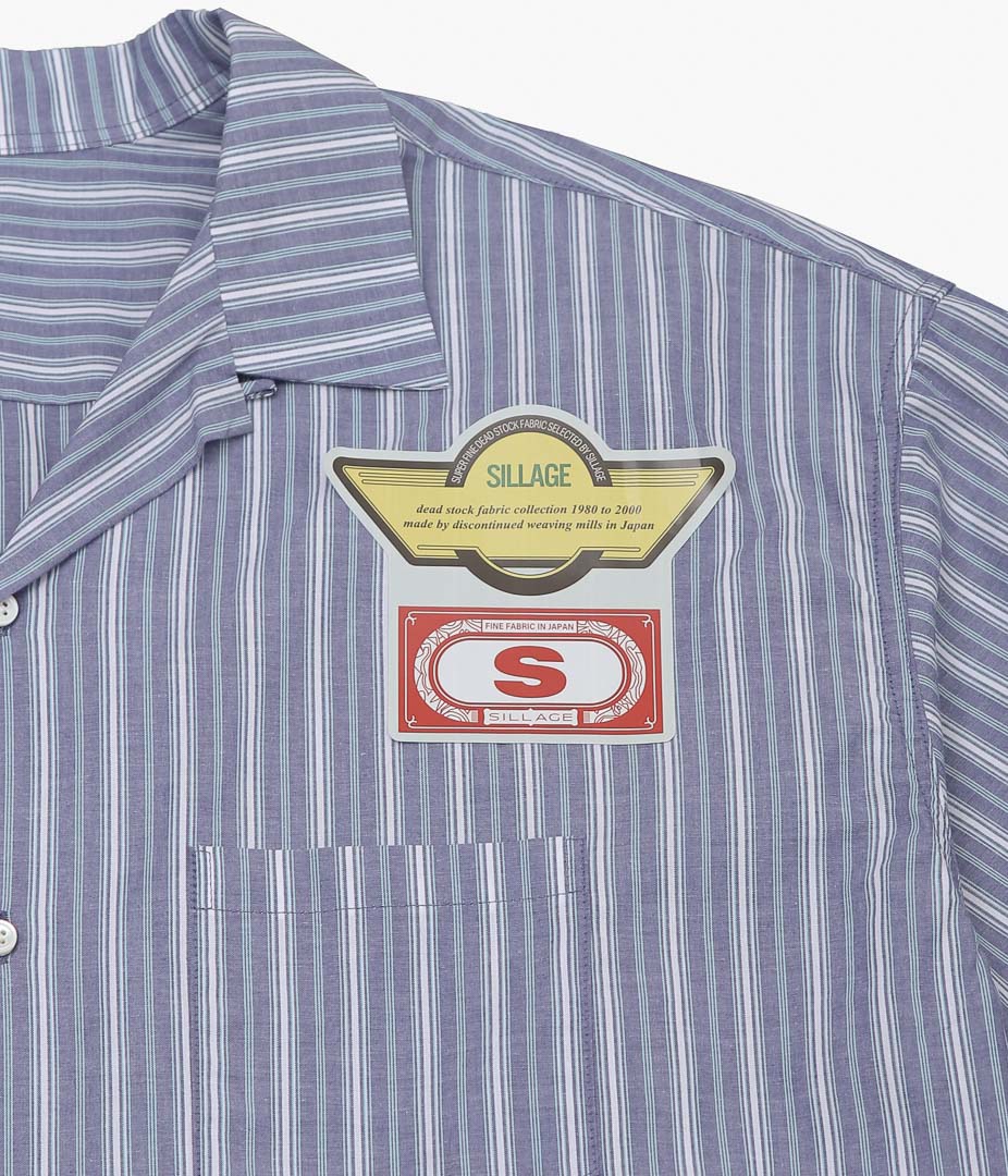 SILLAGE ''RE-ENGINEERED OVERSHIRT SHORT SLEEVE'' (DEADSTOCK BLUE STRIPE)