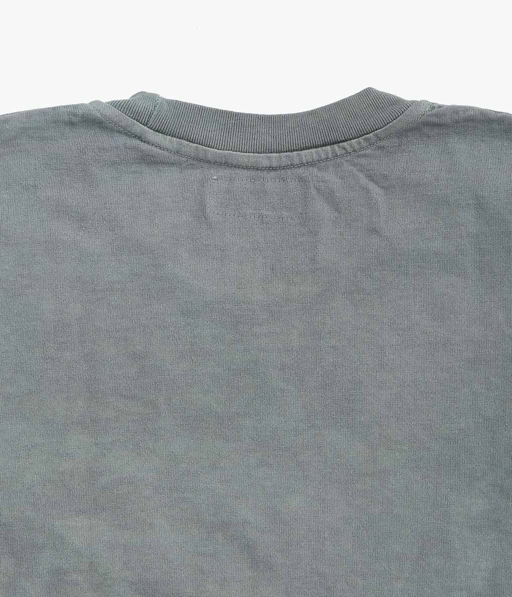 SOFT GOODS ''HEAVY WEIGHT CREW NECK TEE LONG TAIL'' (SAGE GREEN)