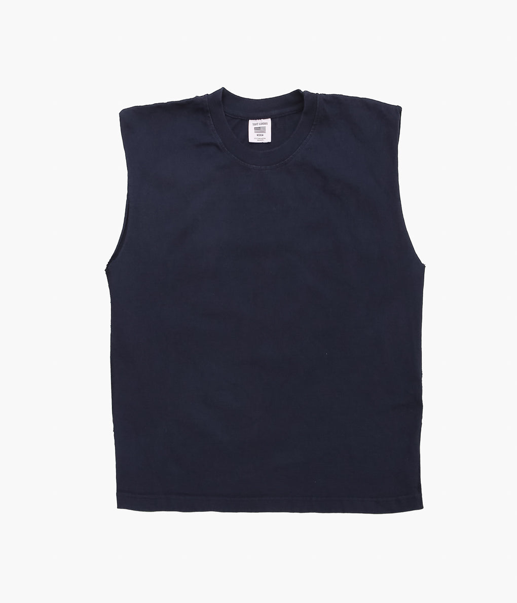 SOFT GOODS ''MUSCLE TEE 9oz JERSEY'' (DEEP NAVY)