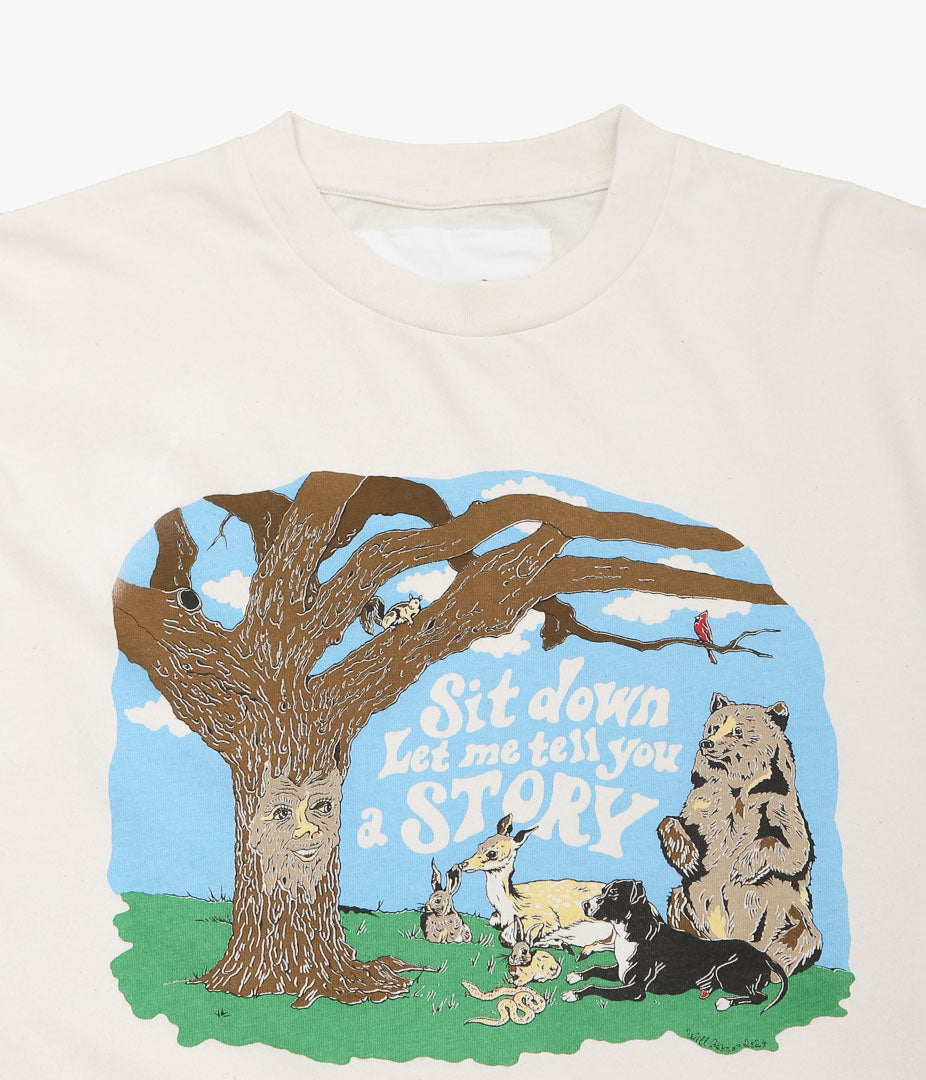 STORY MFG ``GRATEFUL TEE LS'' (ECRU TREE TALES)