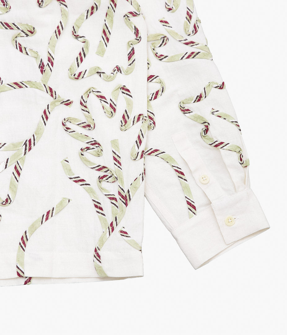 STORY MFG ''GREETINGS SHIRT LS'' (SAGE LEAF RIBBON)