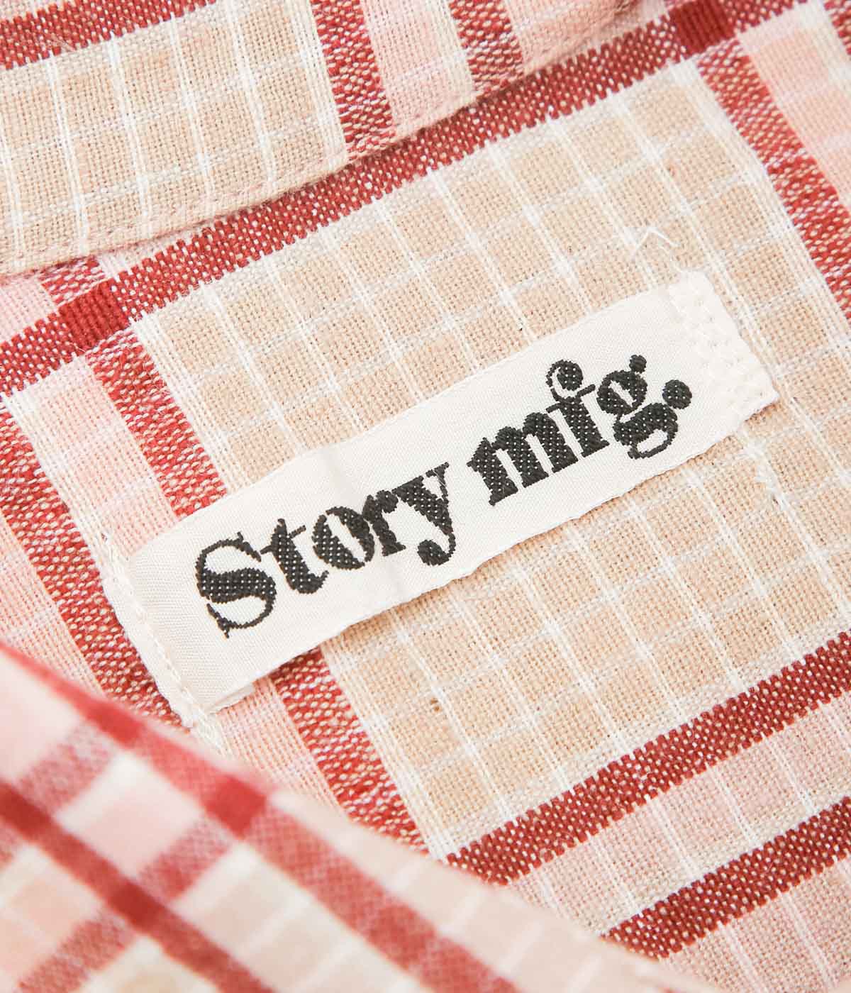 STORY MFG. ''PLANE SHIRT'' (FLORA CHECK HANDLOOM)