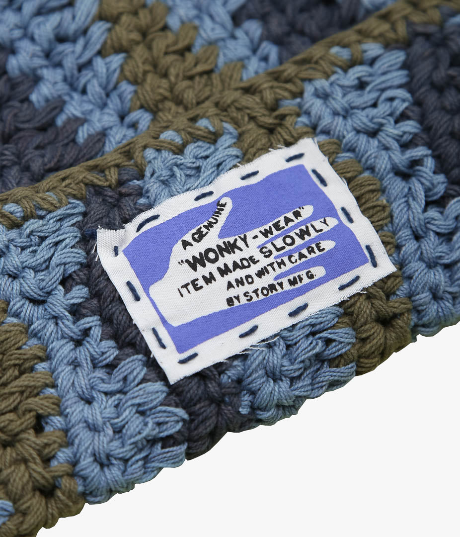 STORY MFG ''SEAWEED BEANIE'' (BLUE WONKY- WEAR)