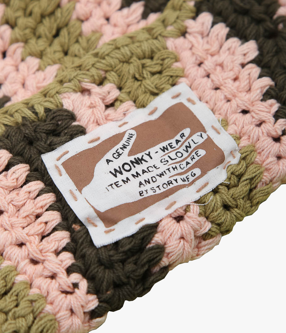 STORY MFG ''SEAWEED BEANIE'' (PINK SEAWEED)