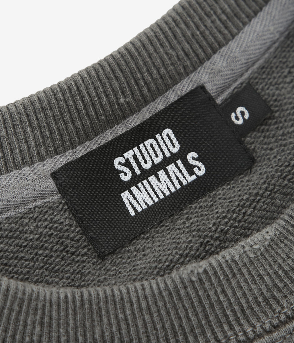 STUDIO ANIMALS ''"CAT" SWEATSHIRT'' (FADED BLACK)