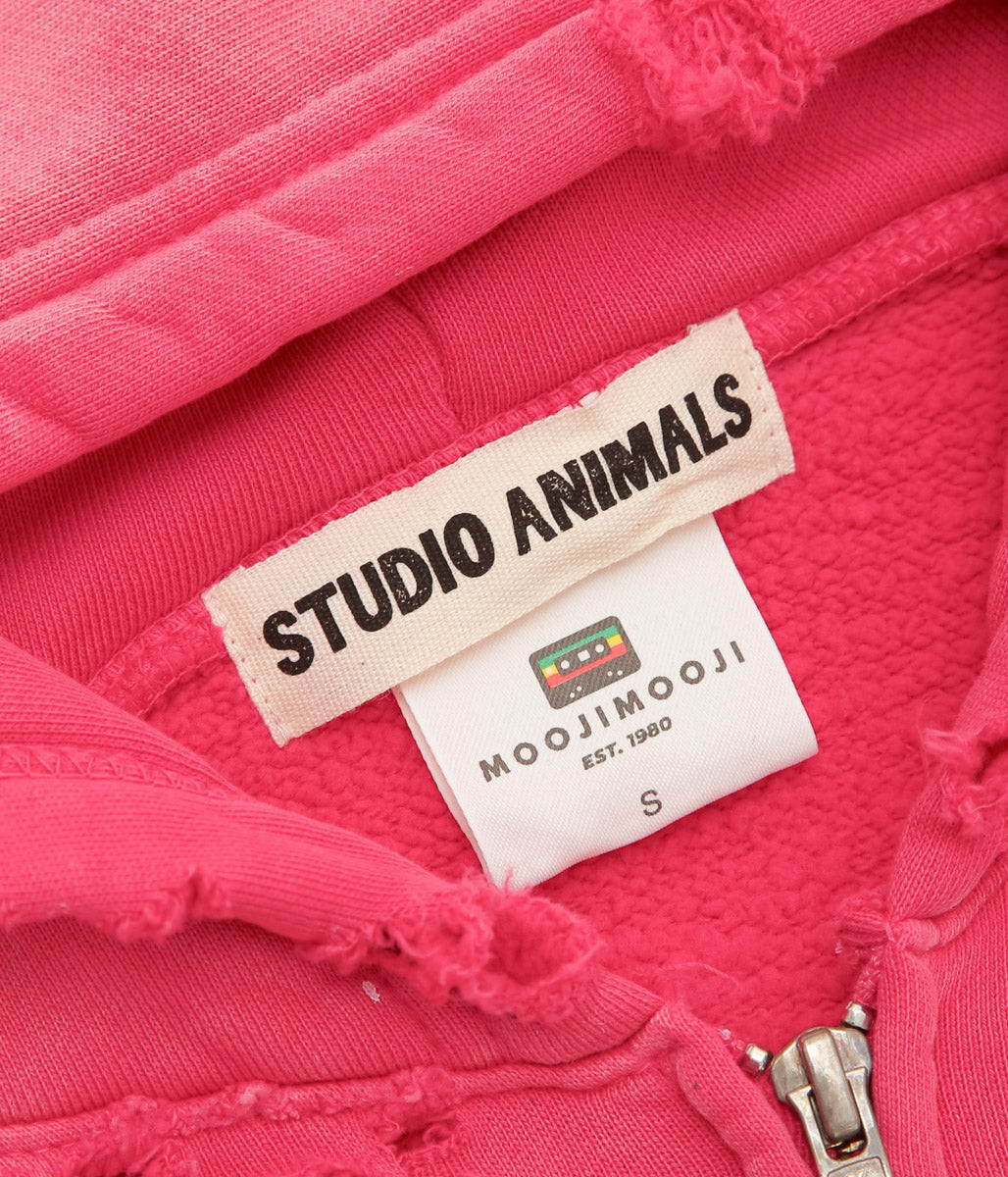 STUDIO ANIMALS ''×MOOJIMOOJI ”ANIMALS LETTER" HOODIE'' (RED)