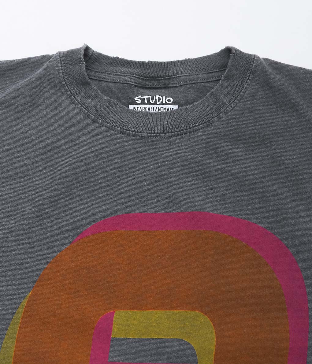 STUDIO WEAREALLANIMALS ''"A" S/S T-SHIRT'' (BLACK)