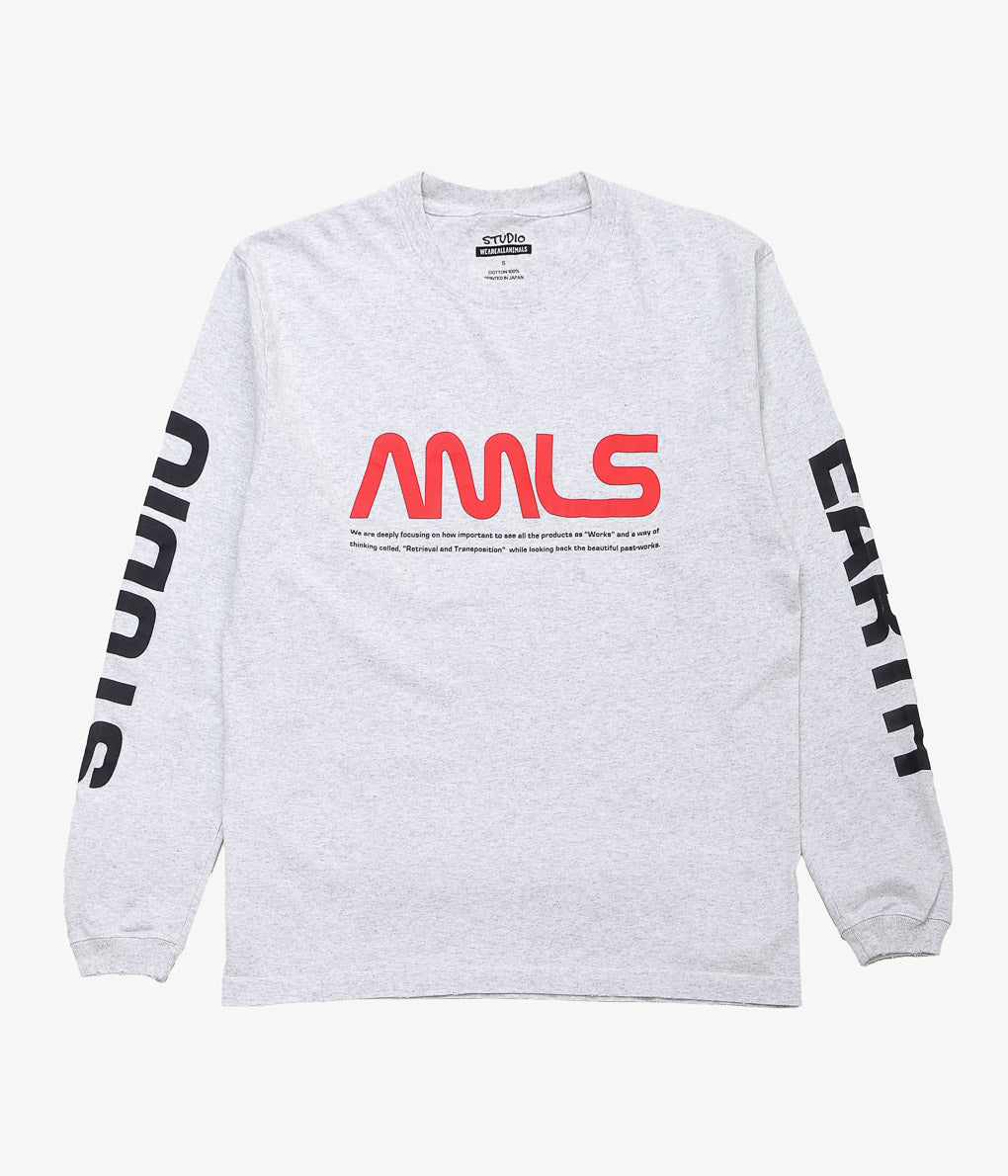 STUDIO WEAREALLANIMALS ''“AEROSPACE” L/S T-SHIRT'' (GREY)