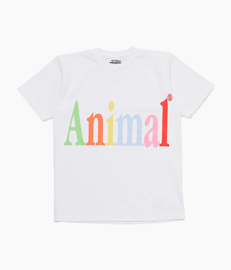 STUDIO WEAREALLANIMALS ''"ANIMALS LETTER" S/S T-SHIRT'' (WHITE)