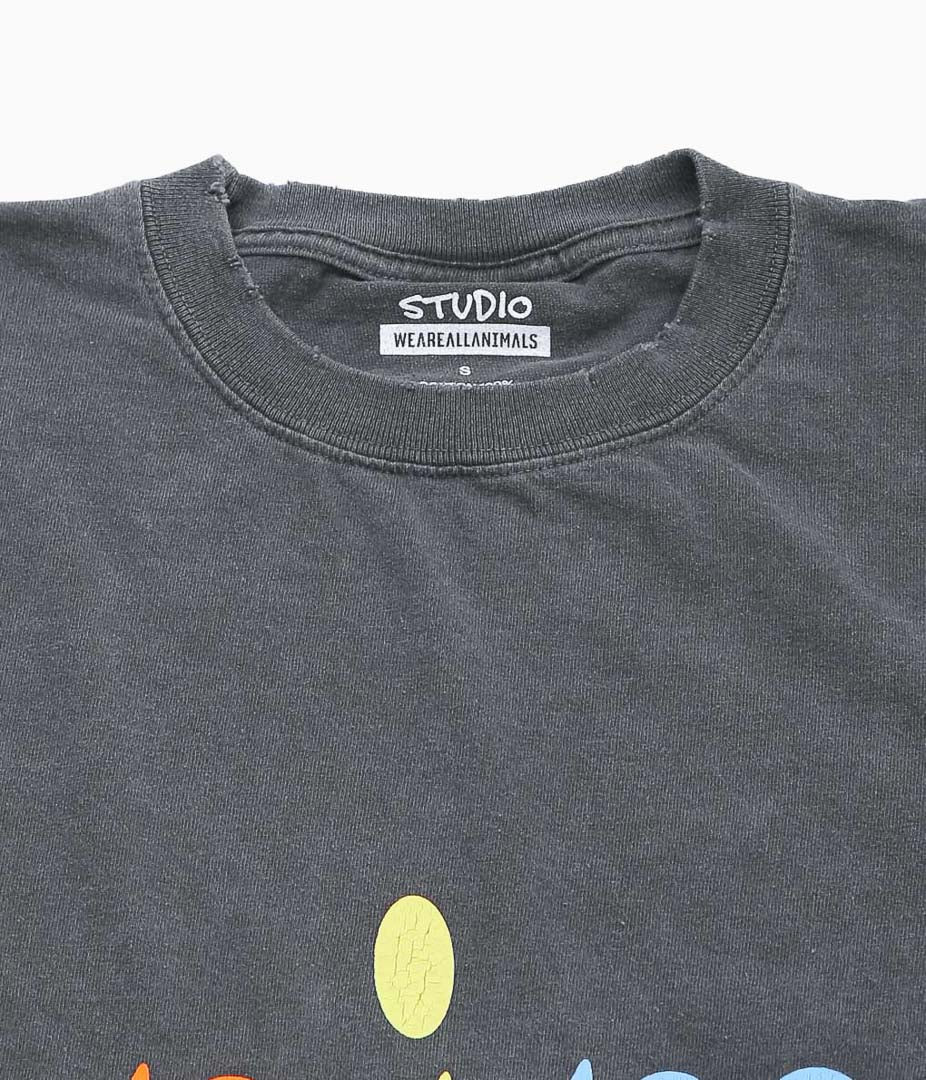 STUDIO WEAREALLANIMALS ''"ANIMALS LETTER" S/S T-SHIRT'' (BLACK)