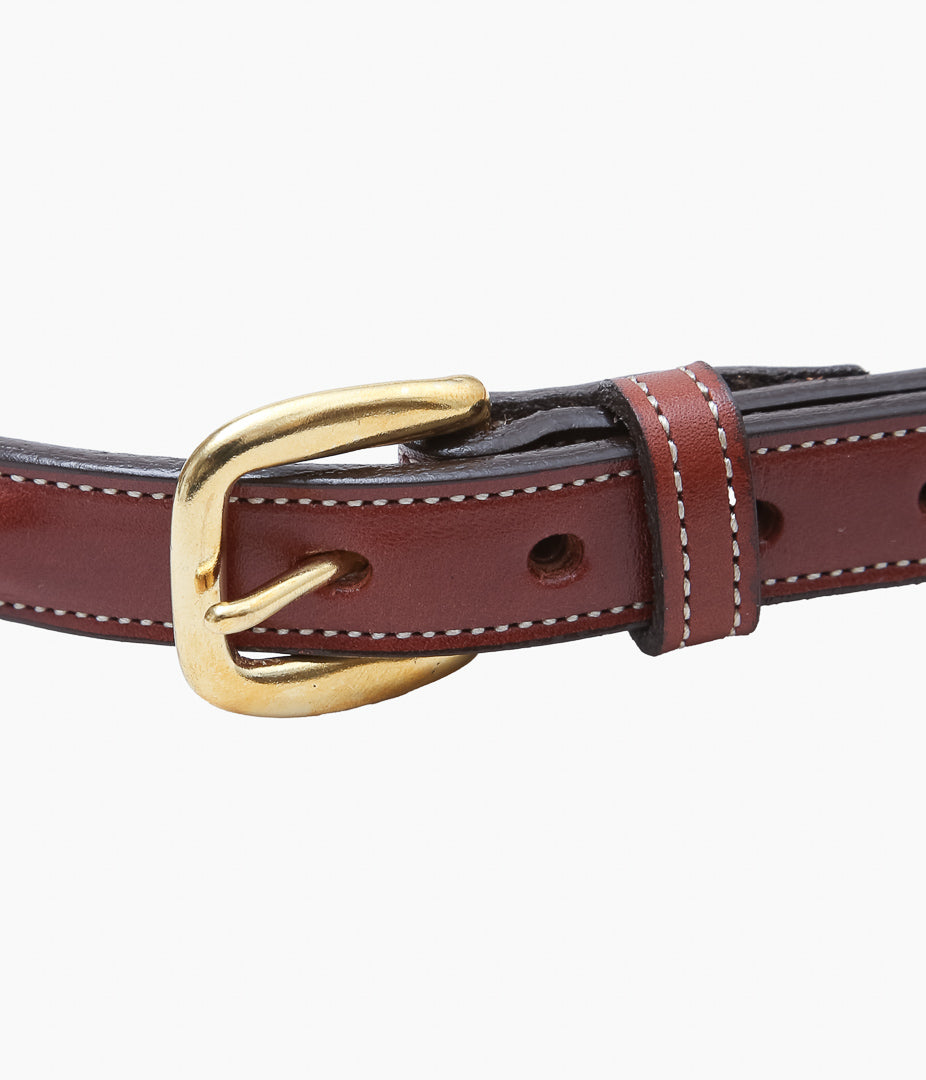 TORY LEATHER ''2120 3/4 RAISED BELT'' (OAKBARK/BRASS)